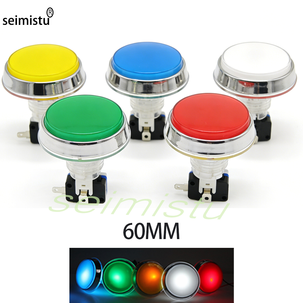 Arcade Game Vending Machine - 60mm Krom 12V Düz Arcade LED