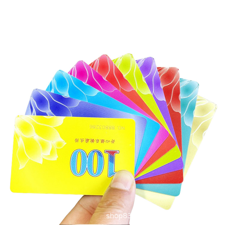 Arcade Card Vending Machine - 50 adet buzlu çip kartı PVC