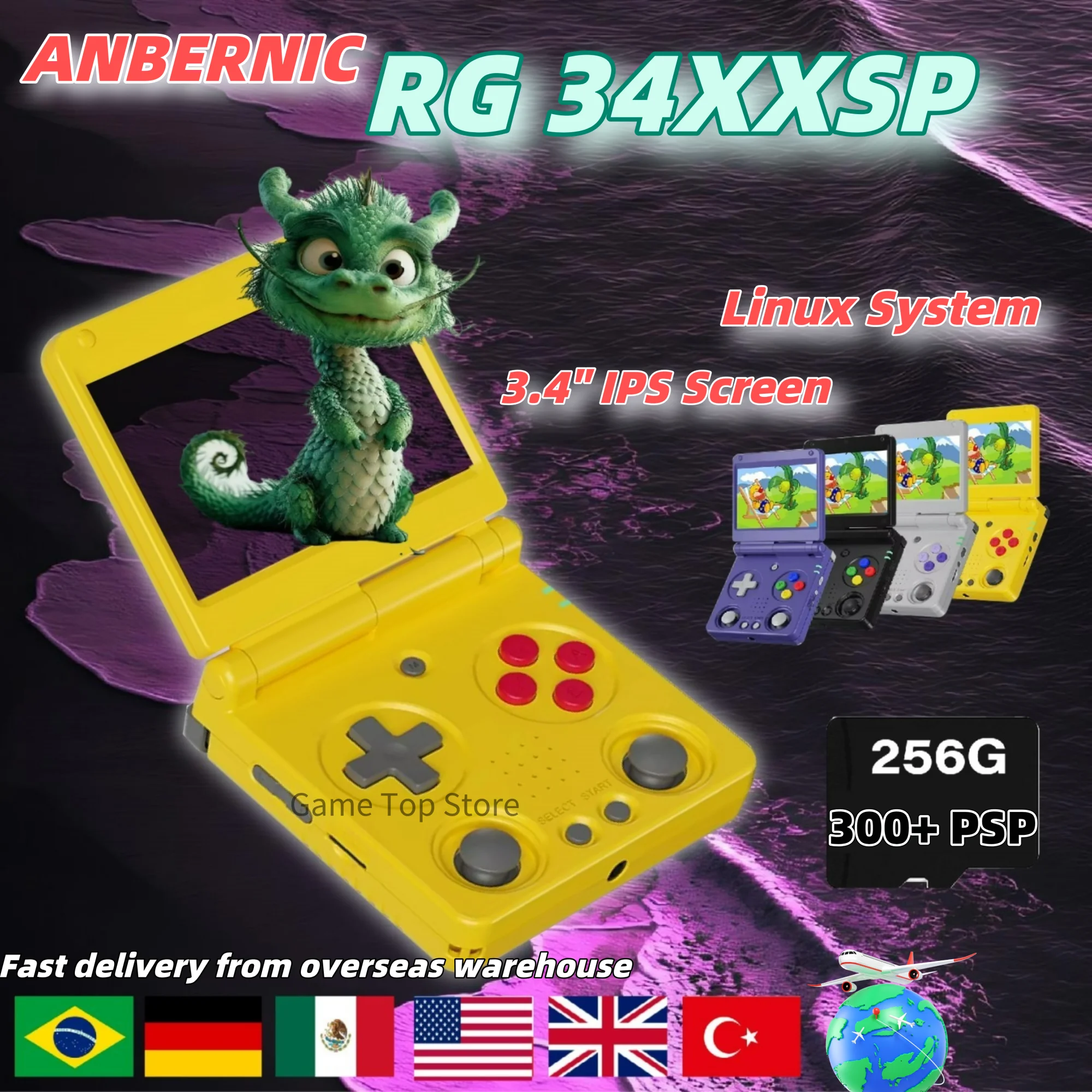 Arcade Game Jackpot - ANBERNIC RG34XXSP Retro El Oyun Konsolu