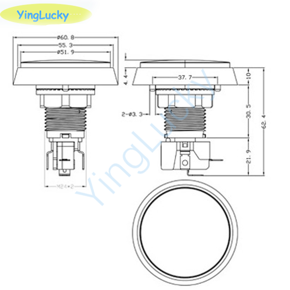 10 adet Arcade düğmesi 60MM LE - Coin Acceptor Selector incelemesi ve fiyatı